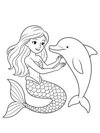 Sirena con delfino