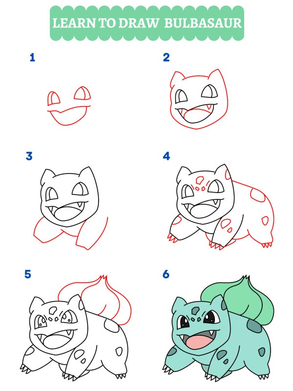 Come disegnare Bulbasaur