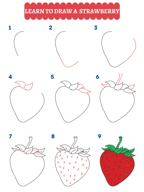 Come disegnare una fragola