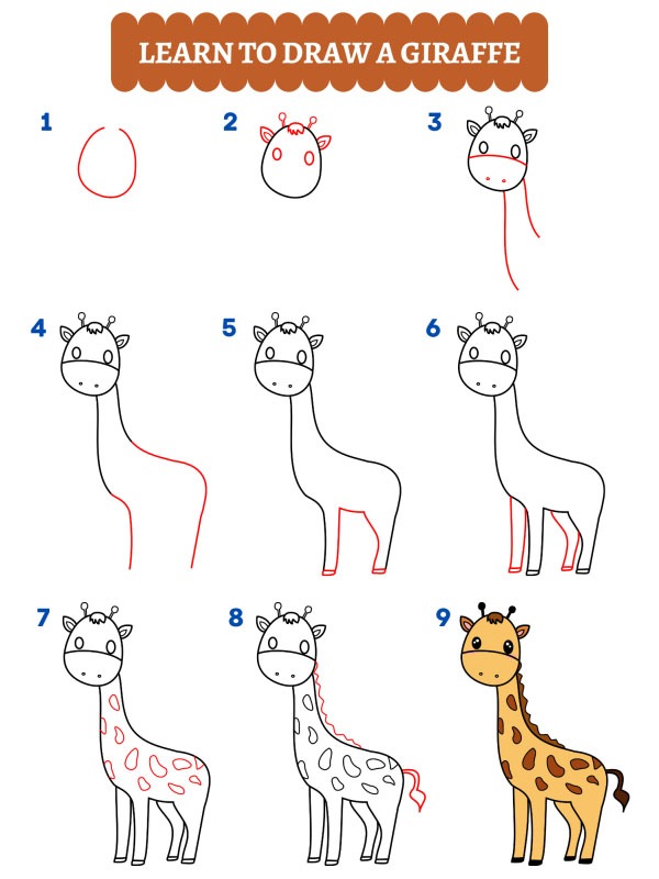 Come disegnare una giraffa