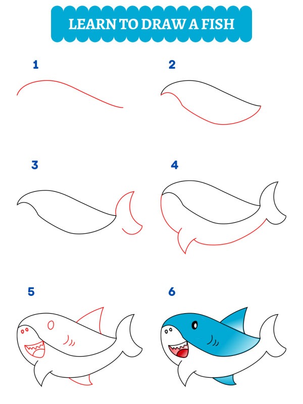 Come disegnare uno squalo