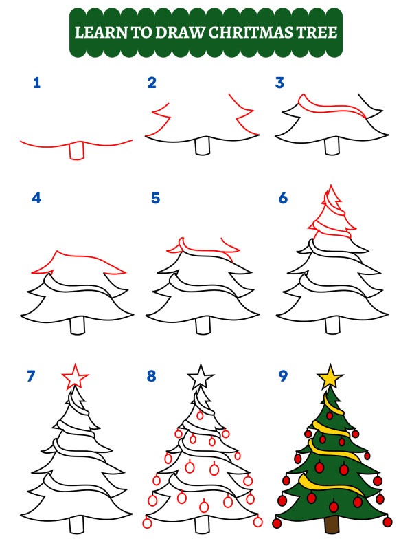 Come disegnare un albero di Natale
