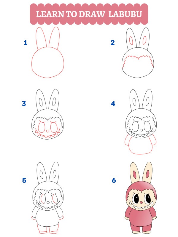 Come disegnare Labubu