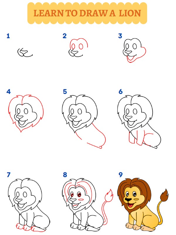 Come disegnare un leone