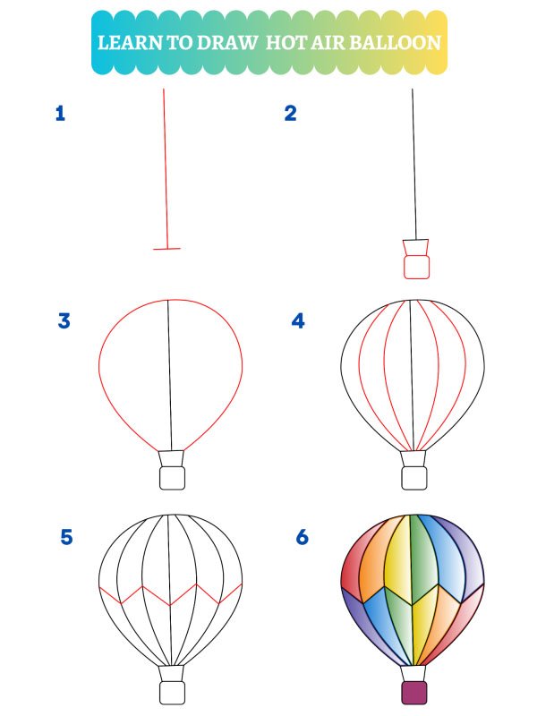 Come disegnare una mongolfiera