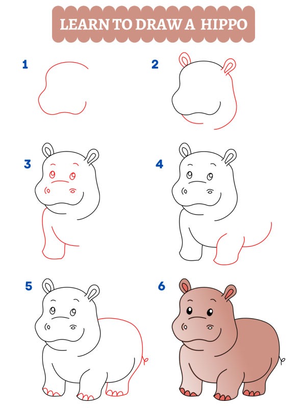 Come disegnare un ippopotamo