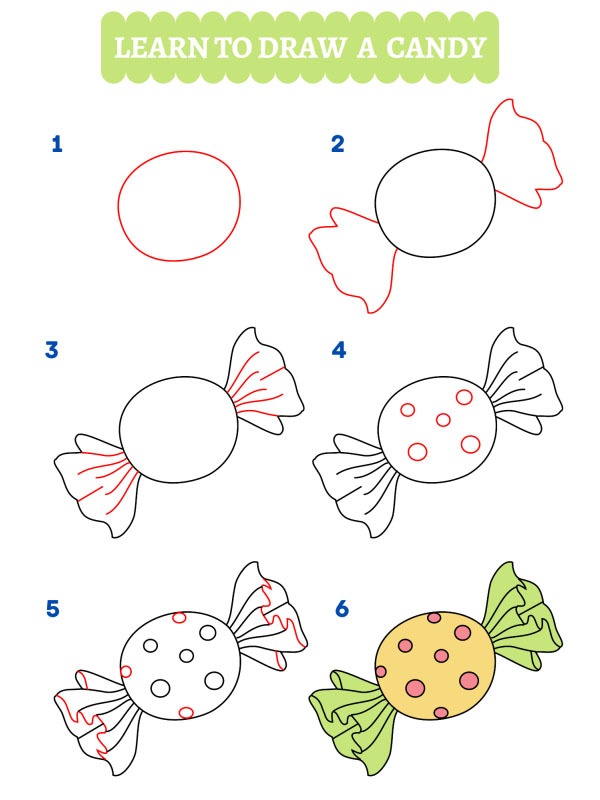 Come disegnare una caramella