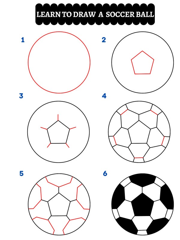Come disegnare un pallone da calcio