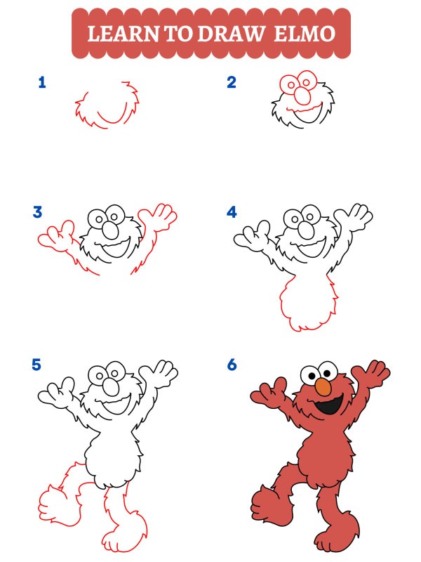 Come disegnare Elmo