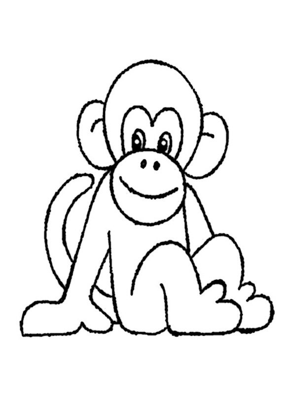 Scimmia disegno da colorare