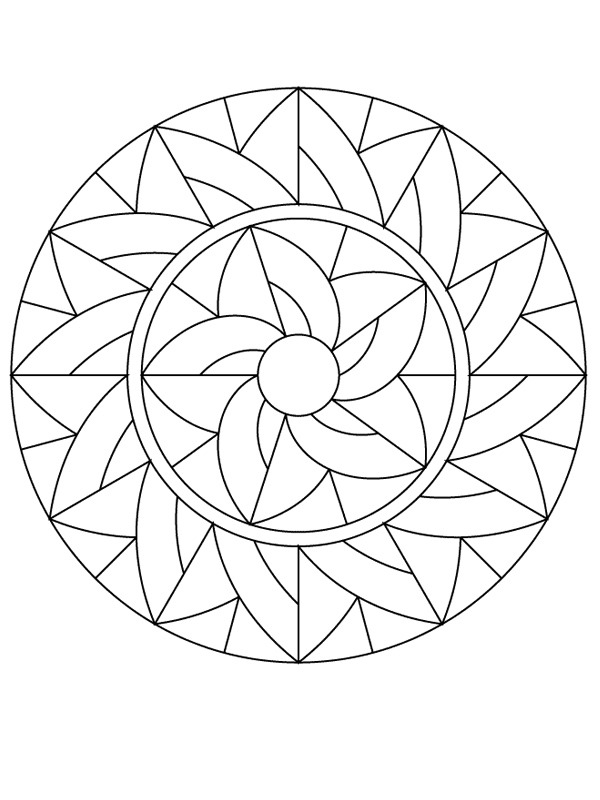 Mandala floreale disegno da colorare