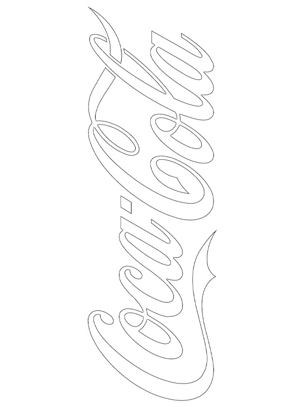 Logo Coca Cola disegno da colorare