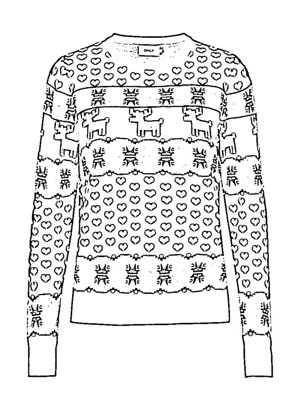 Maglione Natalizio disegno da colorare