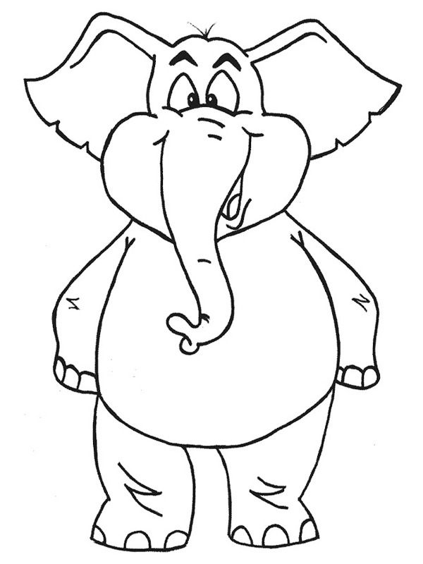 Elefante disegno da colorare Elefante disegno da colorare