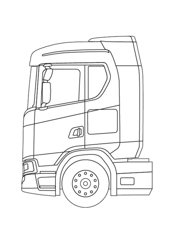 Scania Camion disegno da colorare