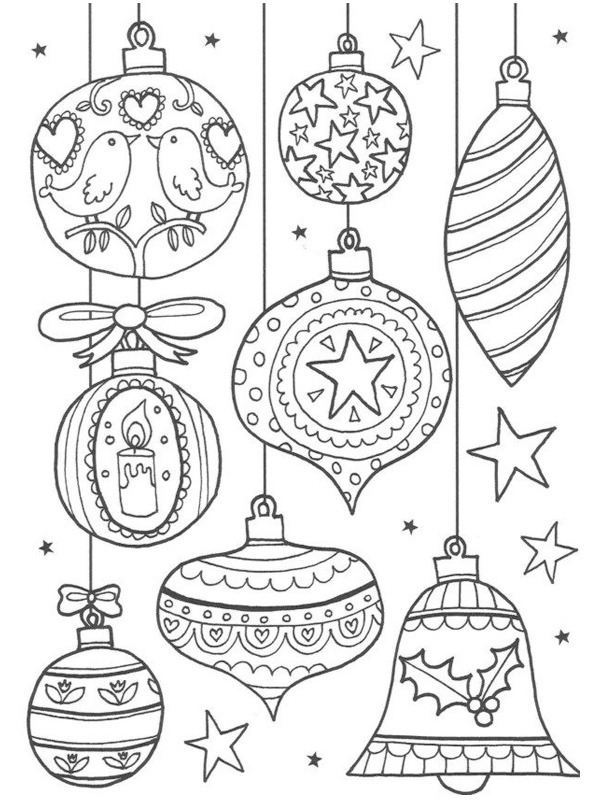 Palle di Natale disegno da colorare