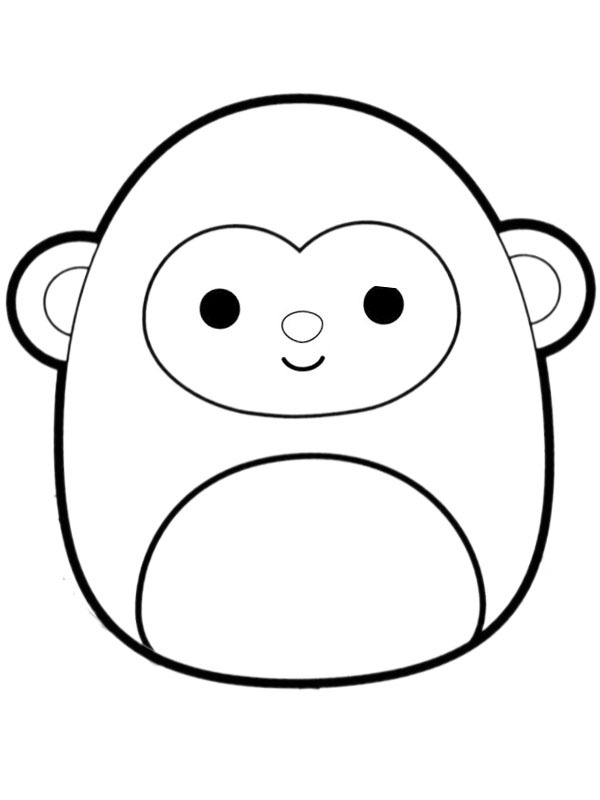 Scimmia Elton Squishmallows disegno da colorare Scimmia Elton Squishmallows disegno da colorare