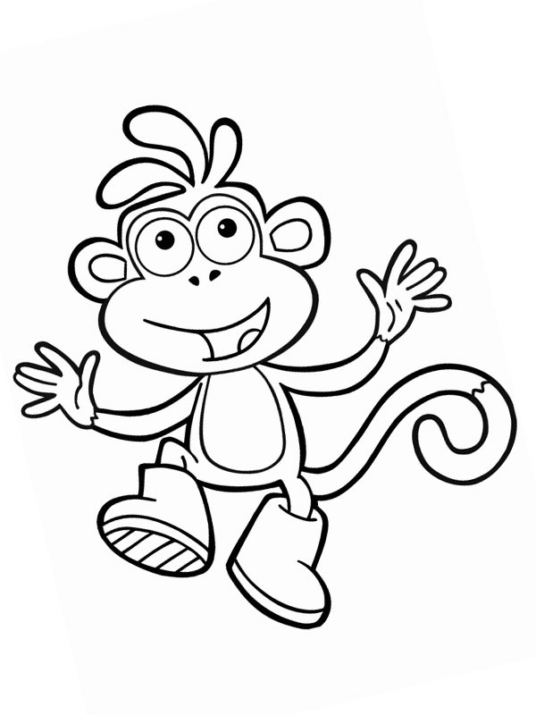 Scimmia Boots (Dora l'esploratrice) disegno da colorare