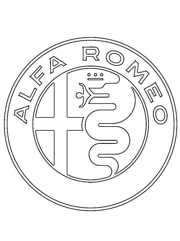 Logo Alfa Romeo disegno da colorare