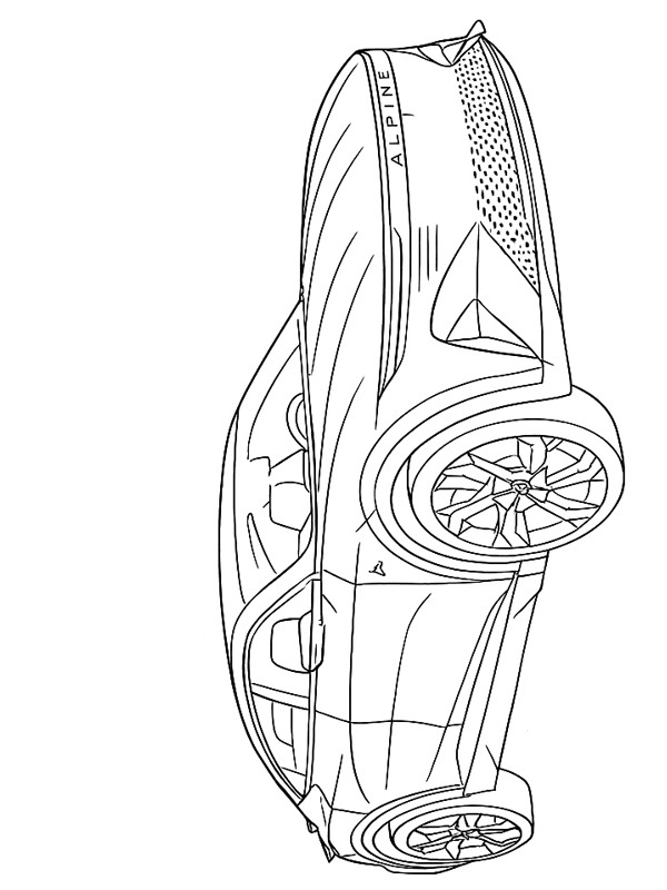 Alpine A390 disegno da colorare Alpine A390 disegno da colorare