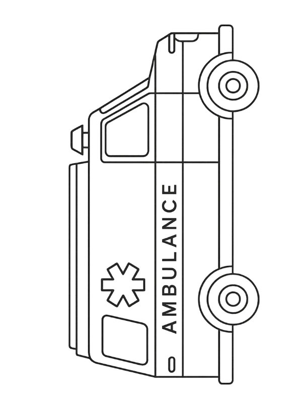Ambulanza per bambini disegno da colorare Ambulanza per bambini disegno da colorare