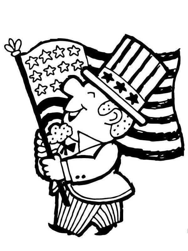 festa dell'indipendenza Americana 4 luglio disegno da colorare