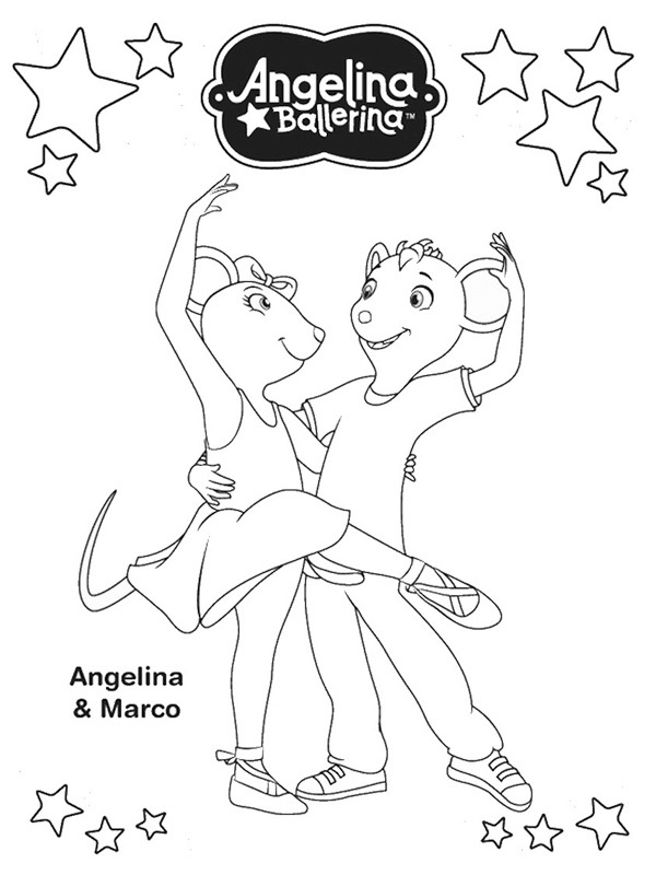 Angelina e Marco disegno da colorare