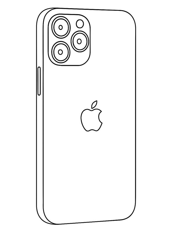 Apple iPhone 12 disegno da colorare Apple iPhone 12 disegno da colorare