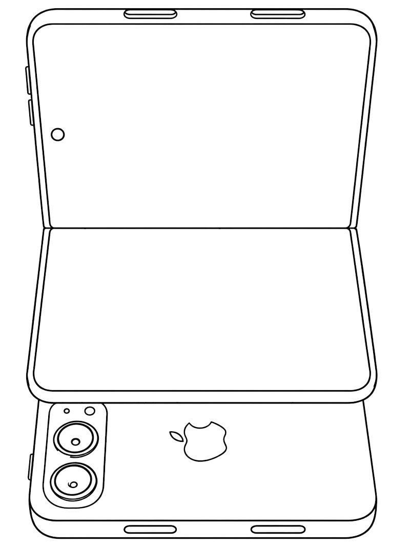 Apple iPhone Duo disegno da colorare Apple iPhone Duo disegno da colorare