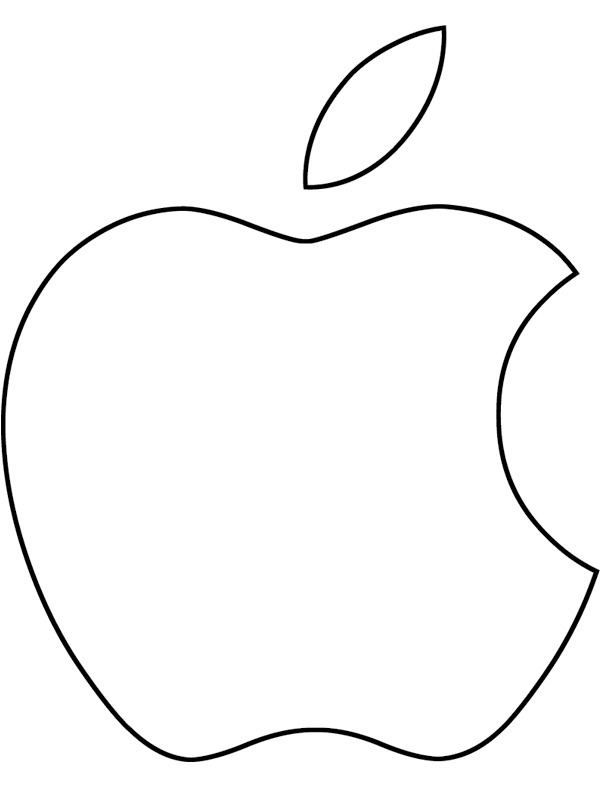 Apple logo disegno da colorare