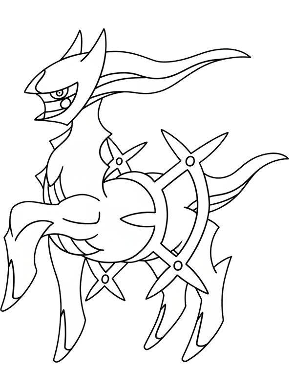 Arceus (Pokemon) disegno da colorare