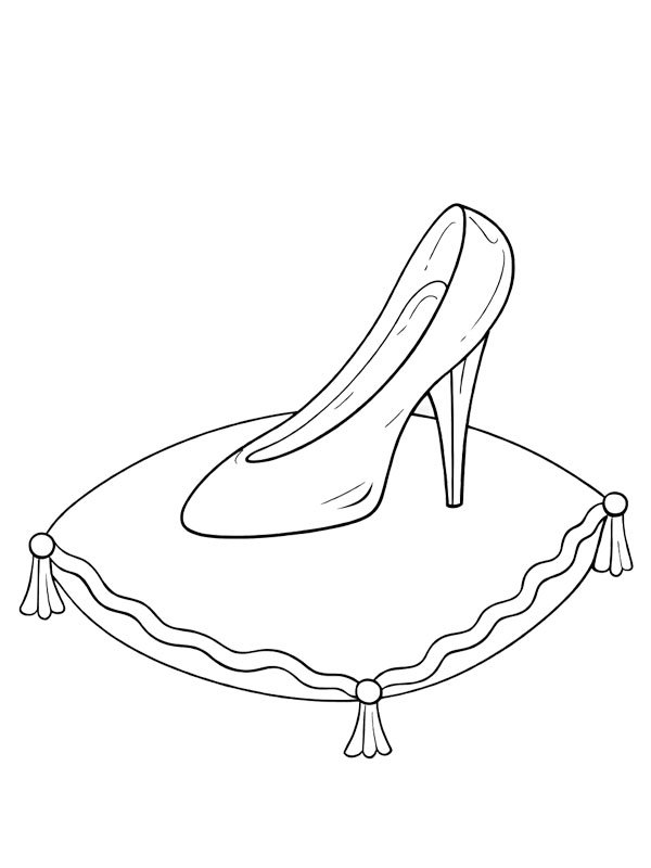 Scarpetta di cristallo di Cenerentola disegno da colorare