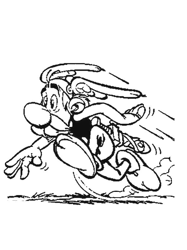 Asterix corre disegno da colorare