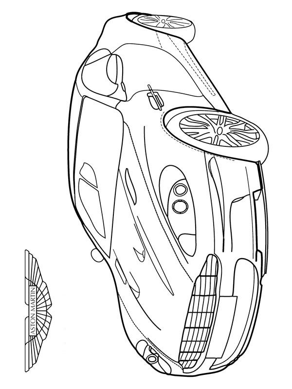 Aston Martin DBS disegno da colorare