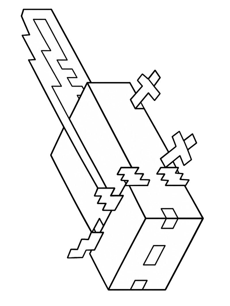 Axolotl (Minecraft) disegno da colorare Axolotl (Minecraft) disegno da colorare