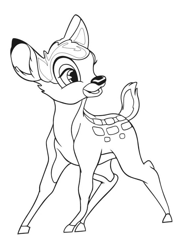 Bambi disegno da colorare