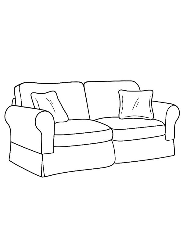 Divano disegno da colorare Divano disegno da colorare