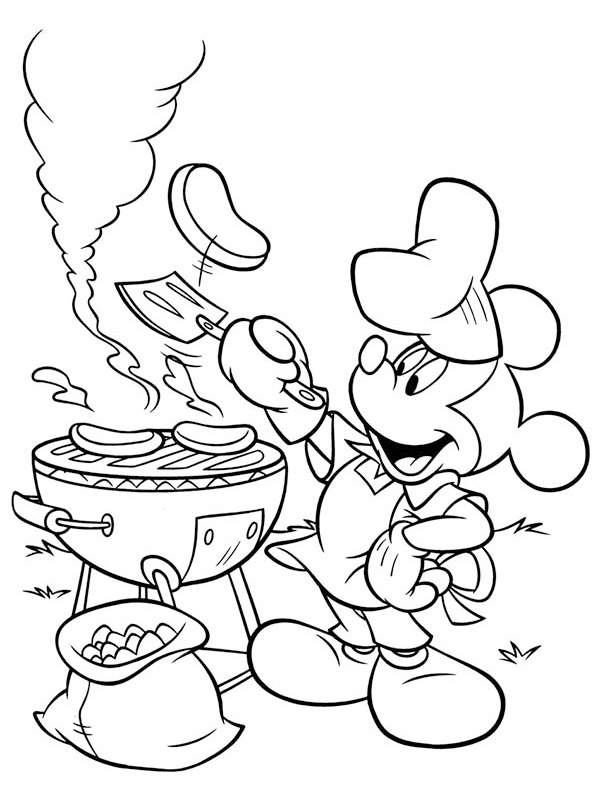 Grigliata con Mickey Mouse disegno da colorare