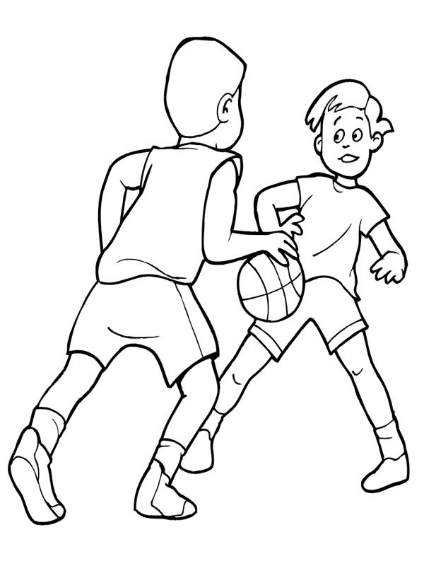 Giocatori di basket disegno da colorare