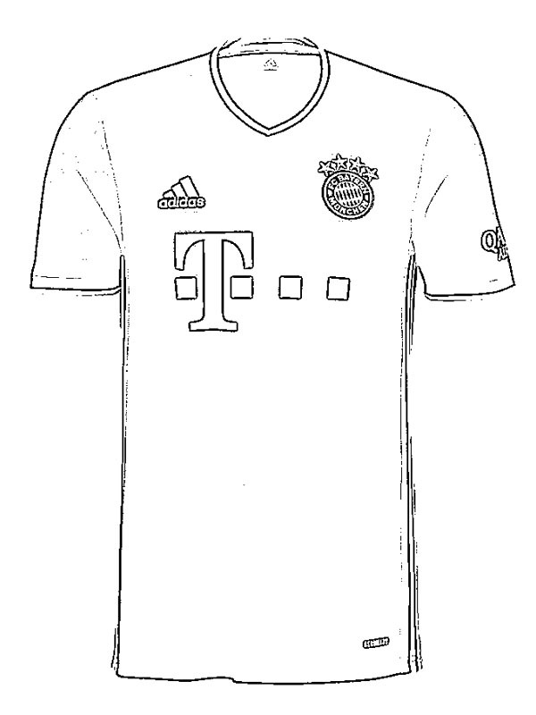 Maglietta del Bayern Monaco disegno da colorare