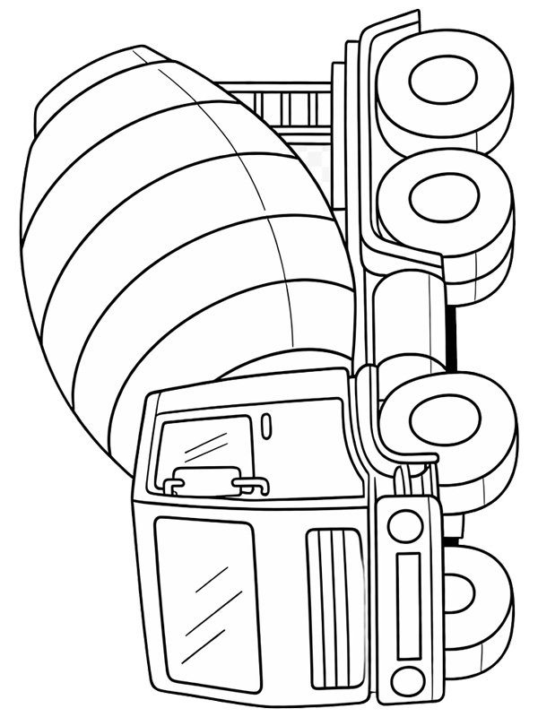 Autobetoniera disegno da colorare Autobetoniera disegno da colorare