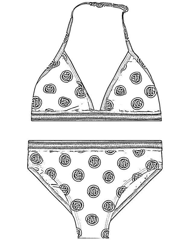 Bikini disegno da colorare