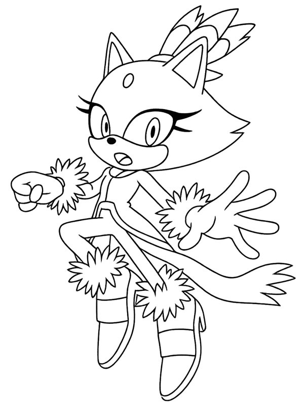 Blaze the Cat disegno da colorare Blaze the Cat disegno da colorare