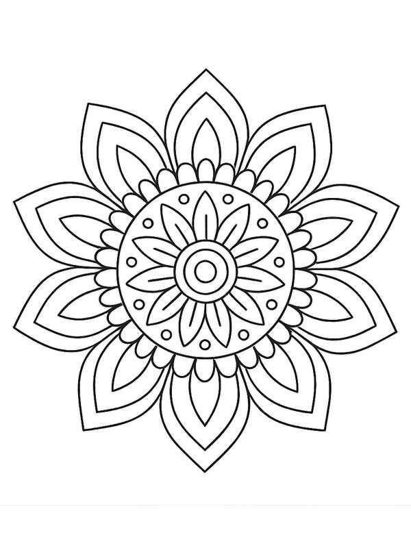Fiore mandala disegno da colorare Fiore mandala disegno da colorare