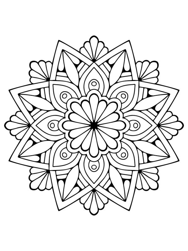 Mandala floreali disegno da colorare