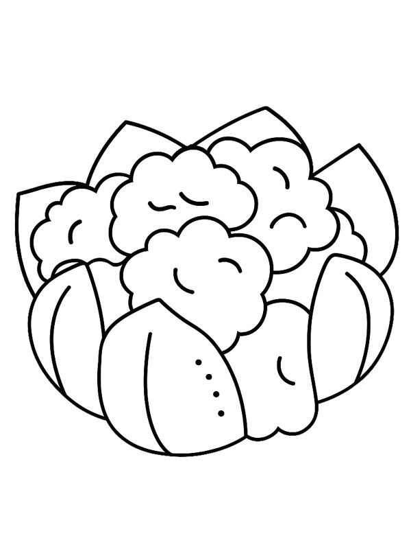 Cavolfiore disegno da colorare Cavolfiore disegno da colorare