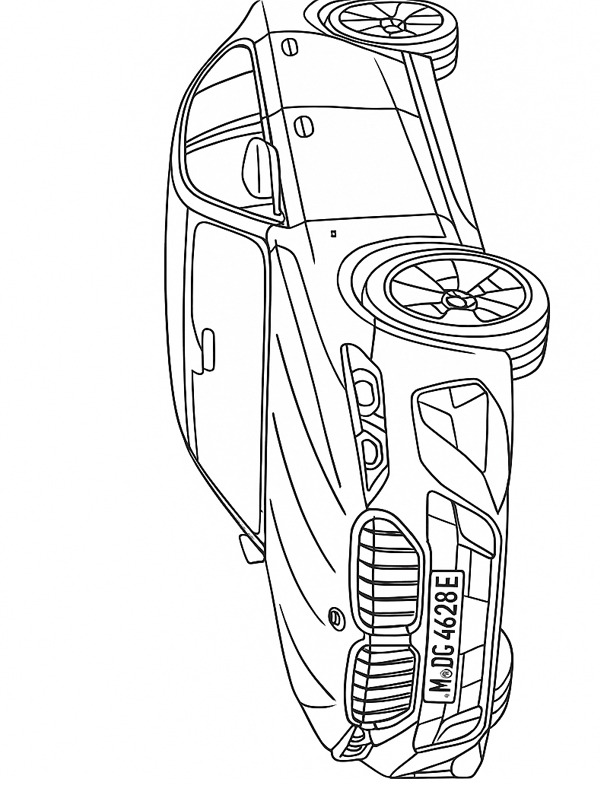 BMW i5 disegno da colorare BMW i5 disegno da colorare