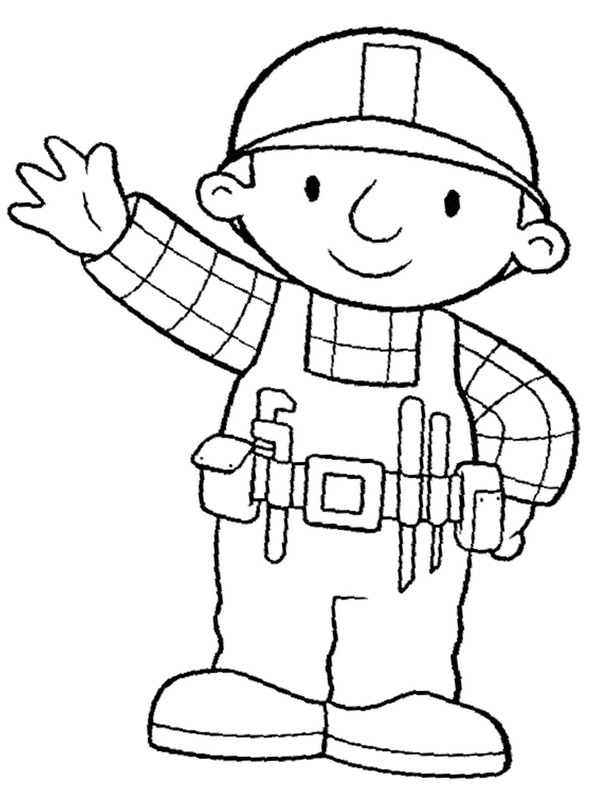 Bob Aggiustatutto saluta disegno da colorare Bob Aggiustatutto saluta disegno da colorare