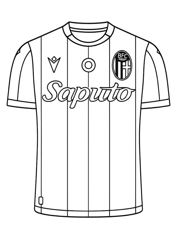 Maglia da calcio del Bologna disegno da colorare Maglia da calcio del Bologna disegno da colorare