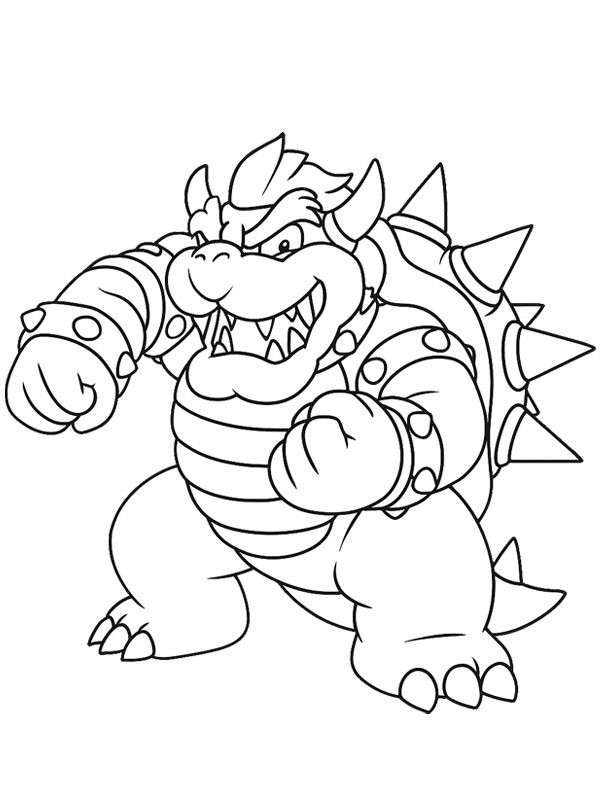 Bowser (super Mario) disegno da colorare Bowser (super Mario) disegno da colorare